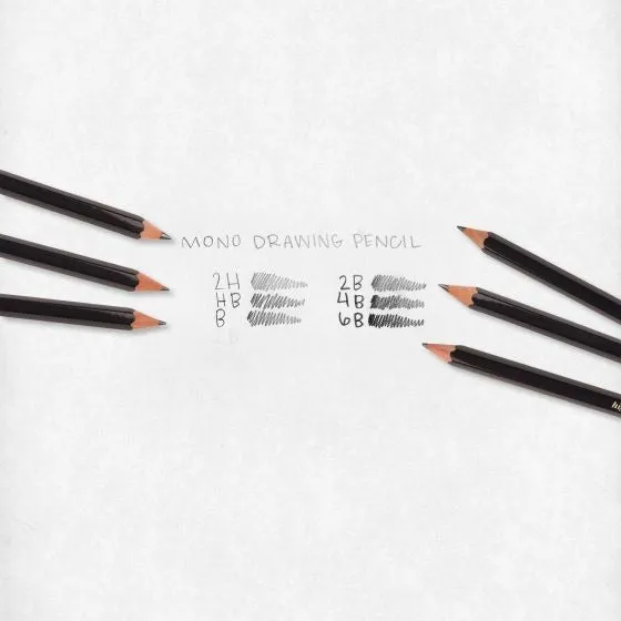 Drawing Pencil Set   Eraser (6pk)
