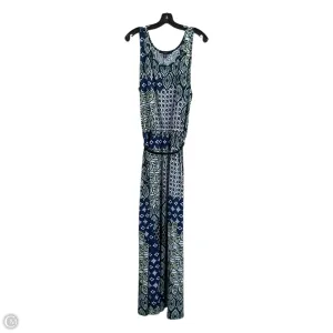 Dress Casual Maxi By Fever In Black & Blue, Size: L