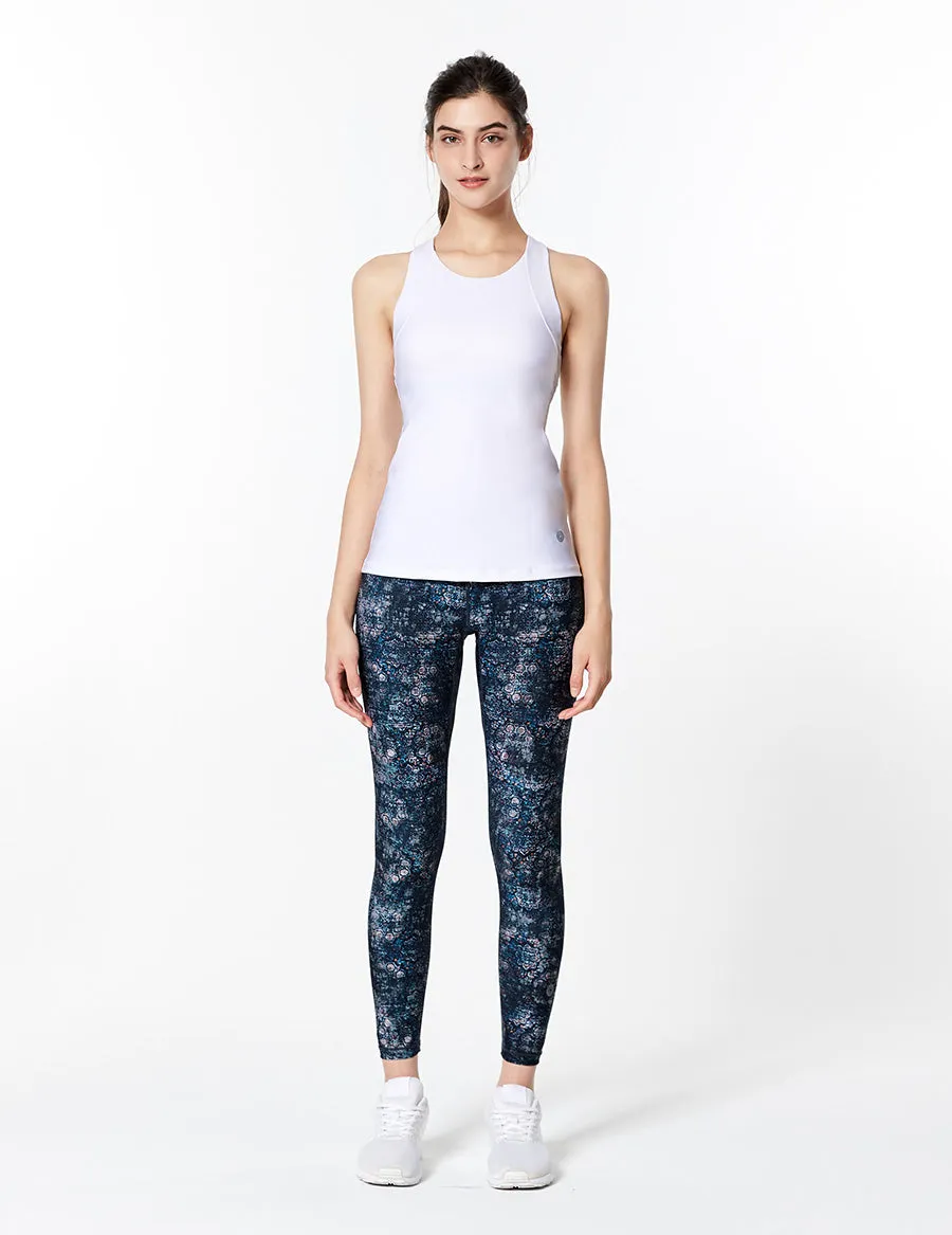 easyoga LESPIRO Glossy Slim Tights1 - F97 Nostalgia Navy