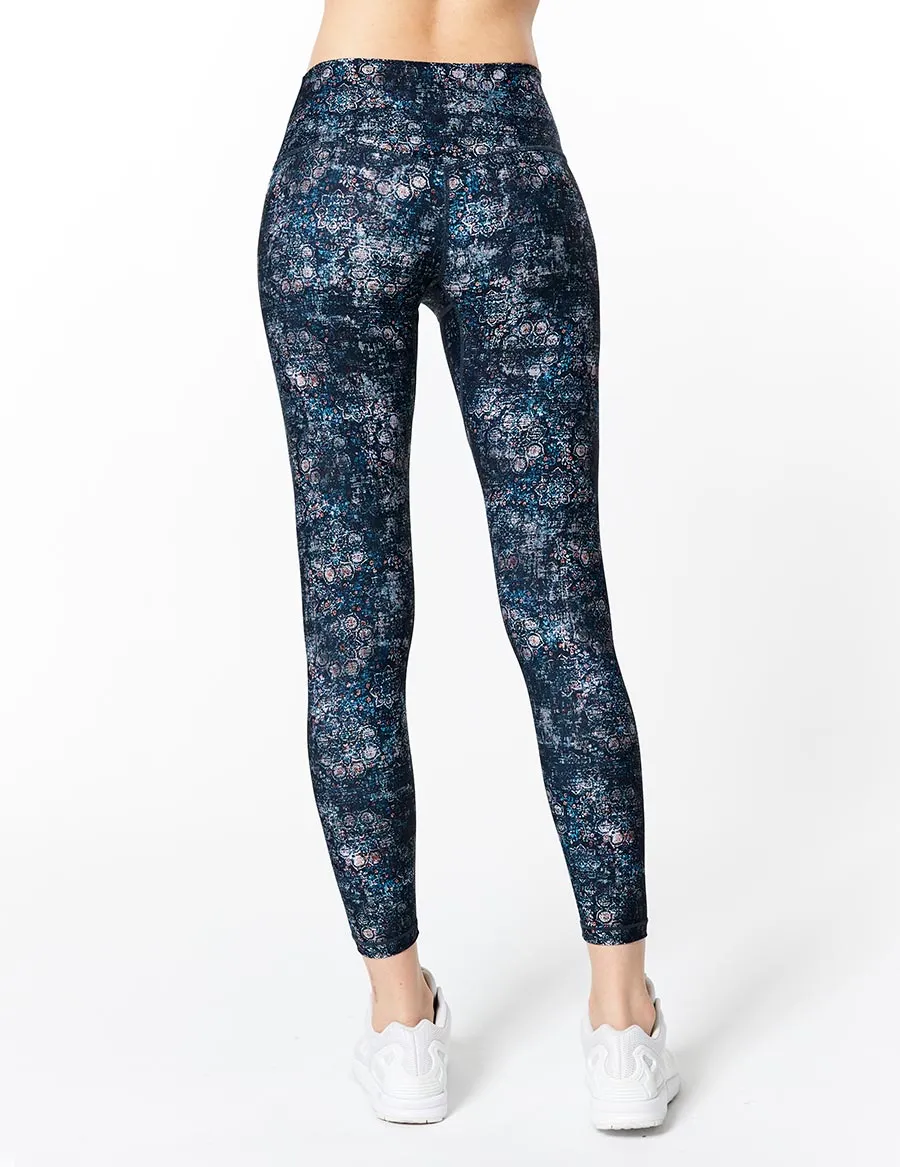 easyoga LESPIRO Glossy Slim Tights1 - F97 Nostalgia Navy