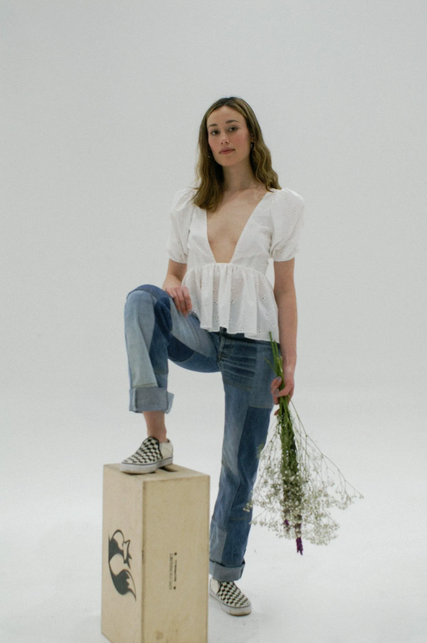 Eir Top | Milk Eyelet