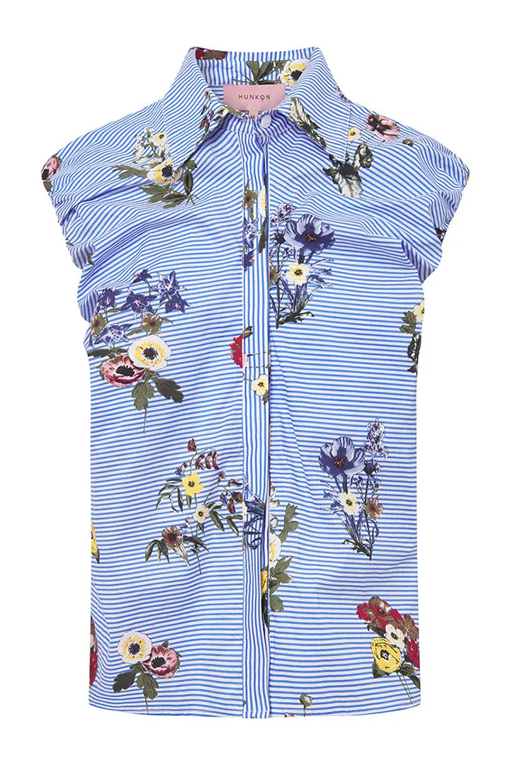 Emma Top - Blue Hawaii