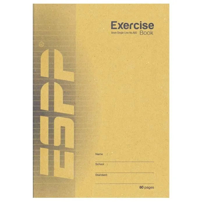 ESPP Soft Exercise Book Single Line A4 A80