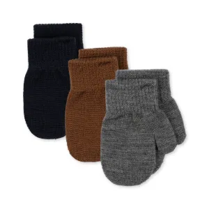 Filla Wool Blend Baby Mittens Pack of 3 (Midnight Mix)