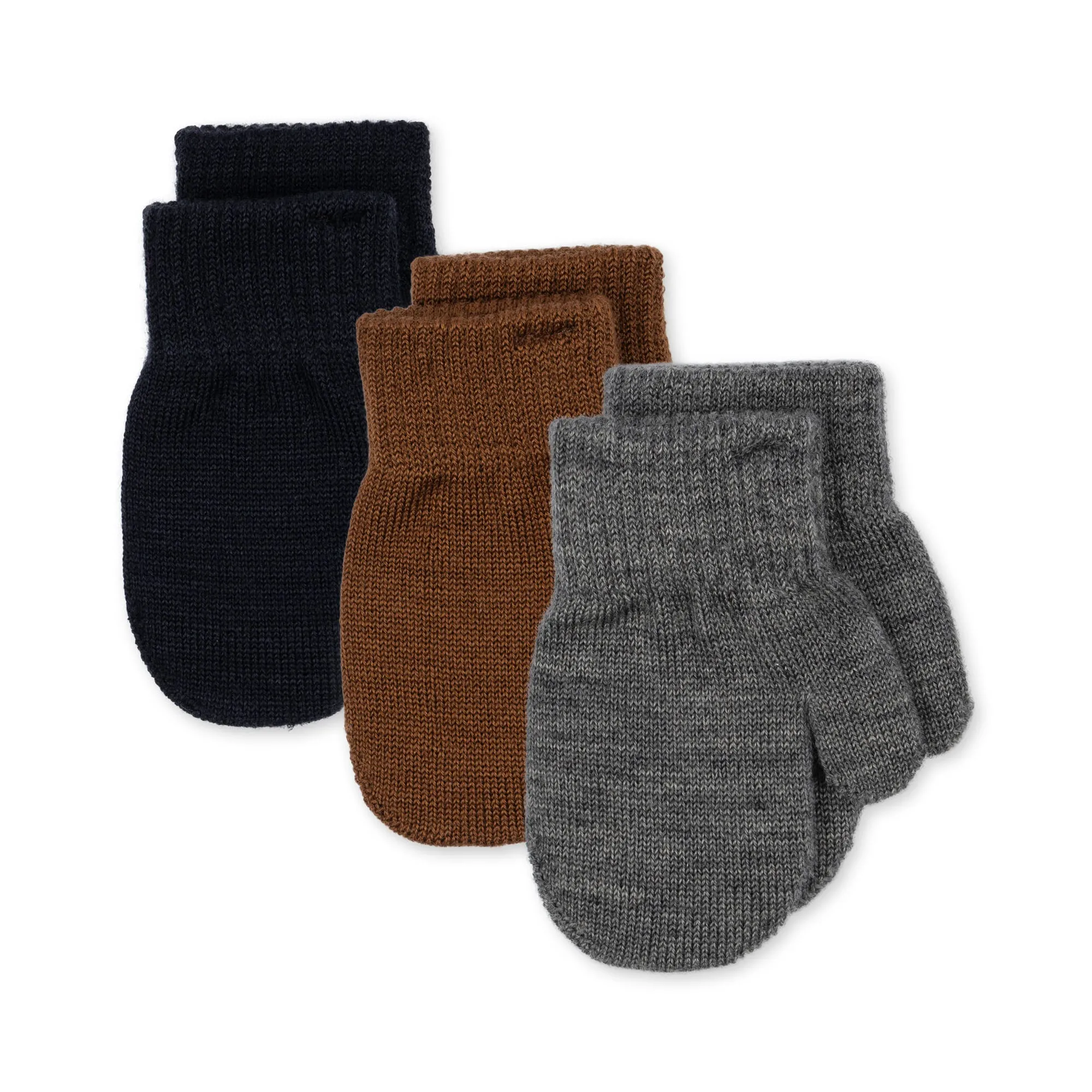 Filla Wool Blend Baby Mittens Pack of 3 (Midnight Mix)