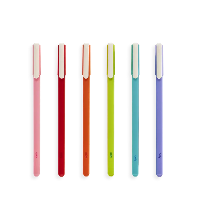 Fine Line Colored Gel Pen - Set of 6