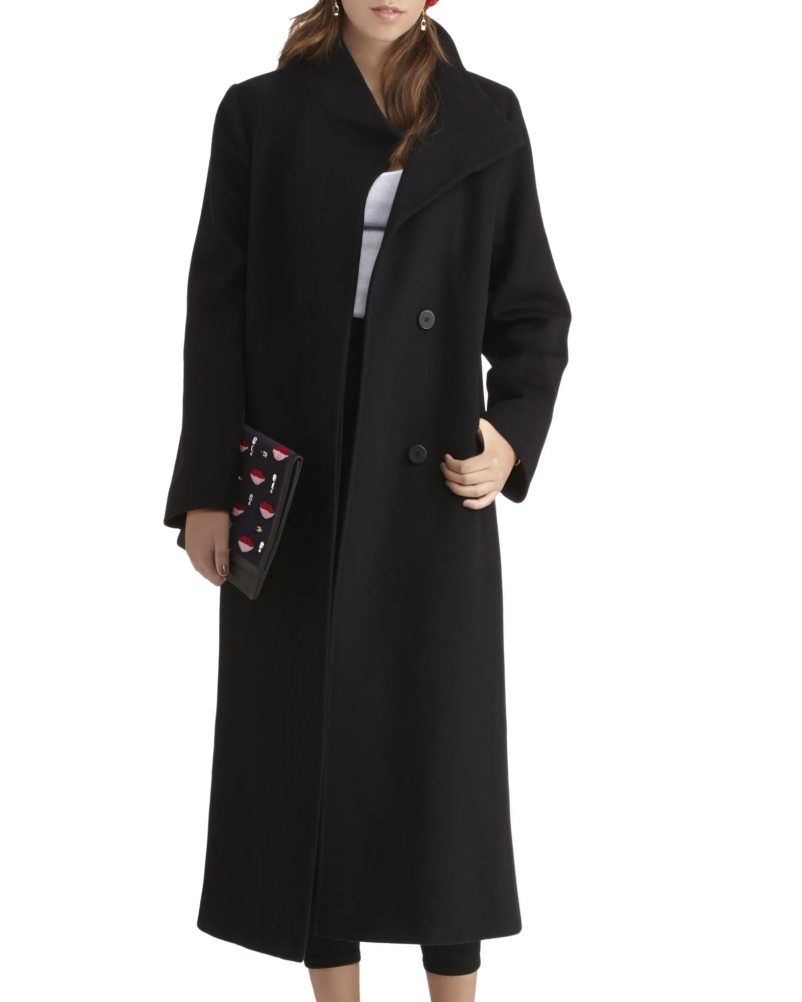 Fleurette Soft Wool Coat | Black - FINAL SALE