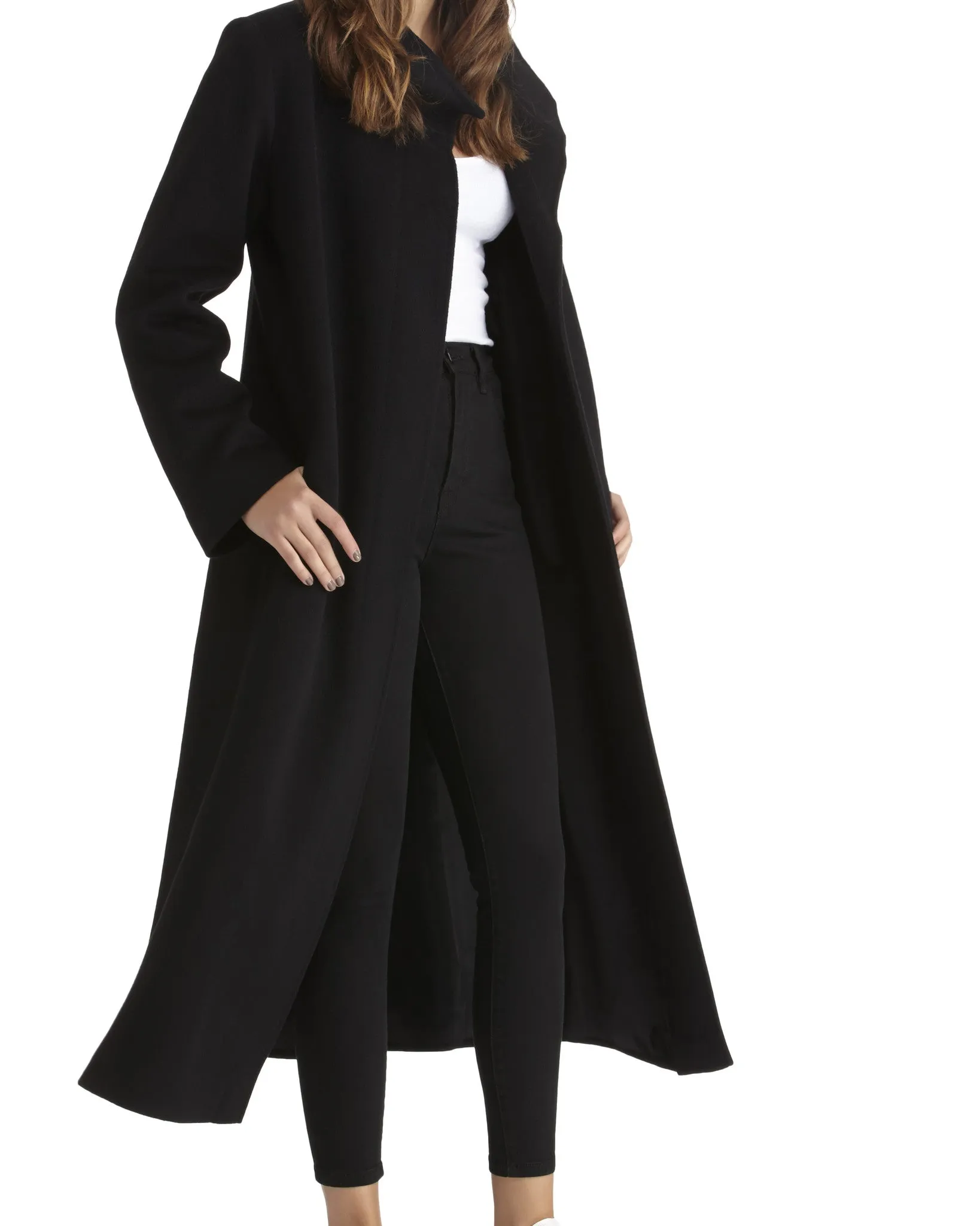 Fleurette Soft Wool Coat | Black - FINAL SALE