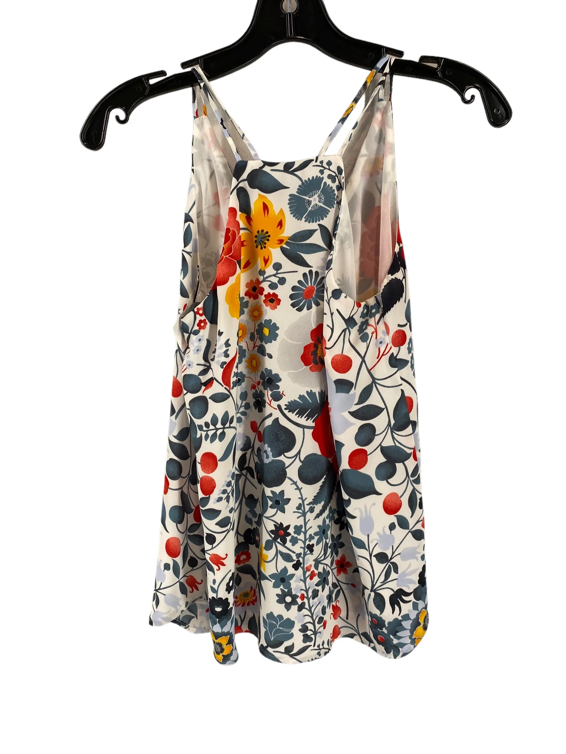 Floral Print Top Sleeveless Loft, Size Xs