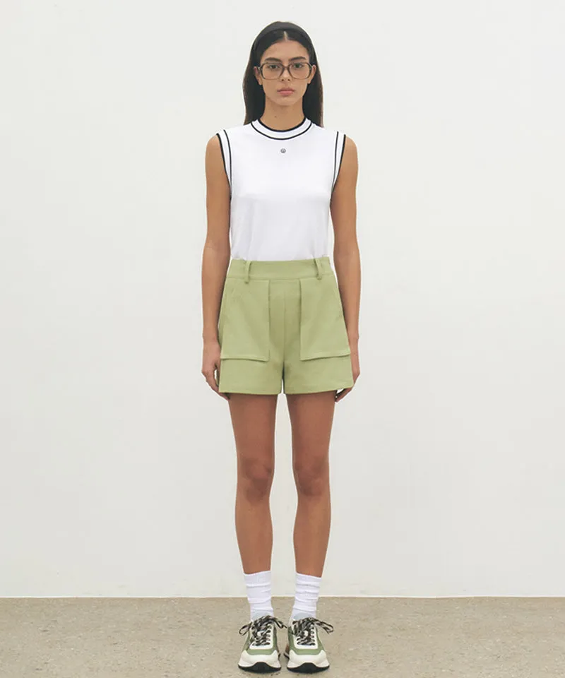 FORDI Color Block Sleeveless Knit - White