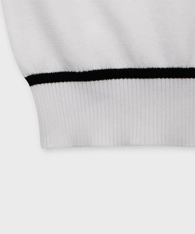 FORDI Color Block Sleeveless Knit - White
