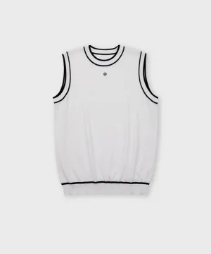 FORDI Color Block Sleeveless Knit - White