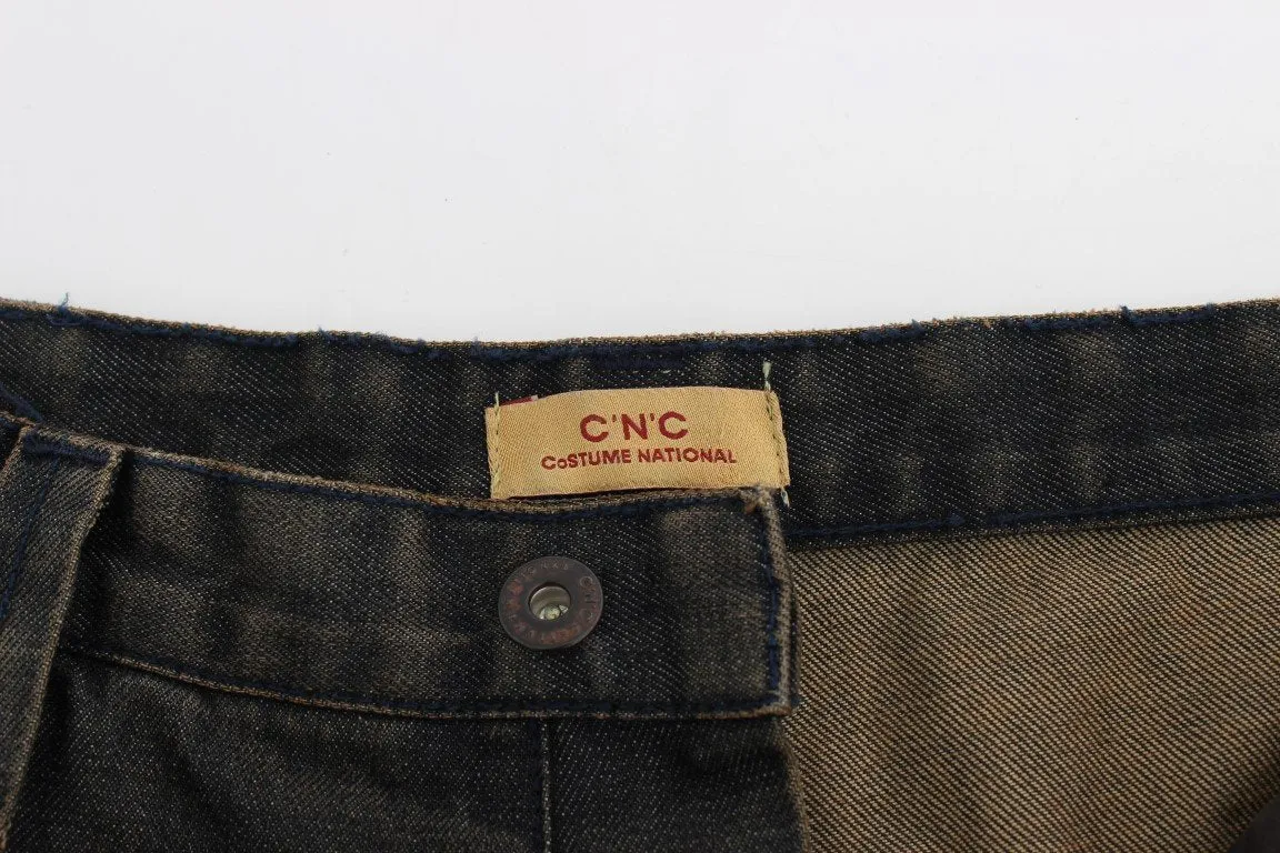 Gray Wash Slim Fit Cotton Denim Jeans