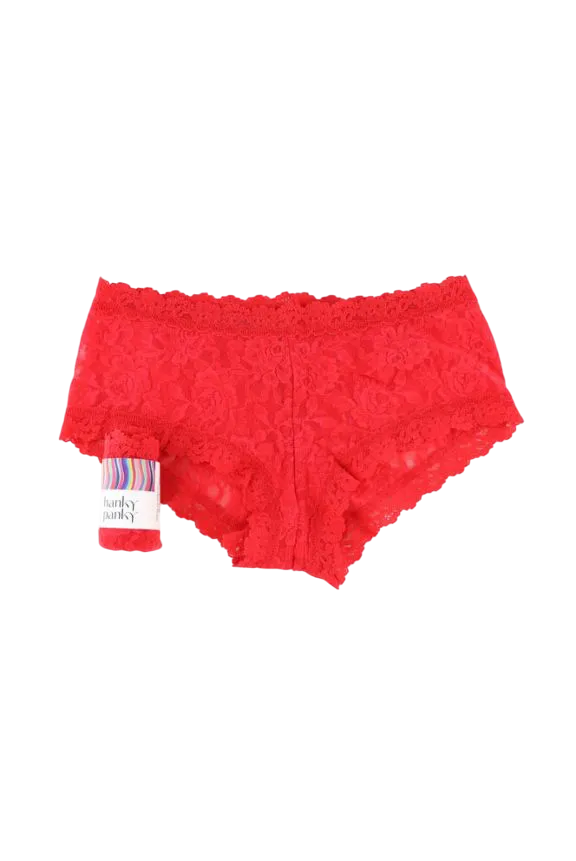 Hanky Panky Red Lace “No VPL” Boyshort Knickers UK M