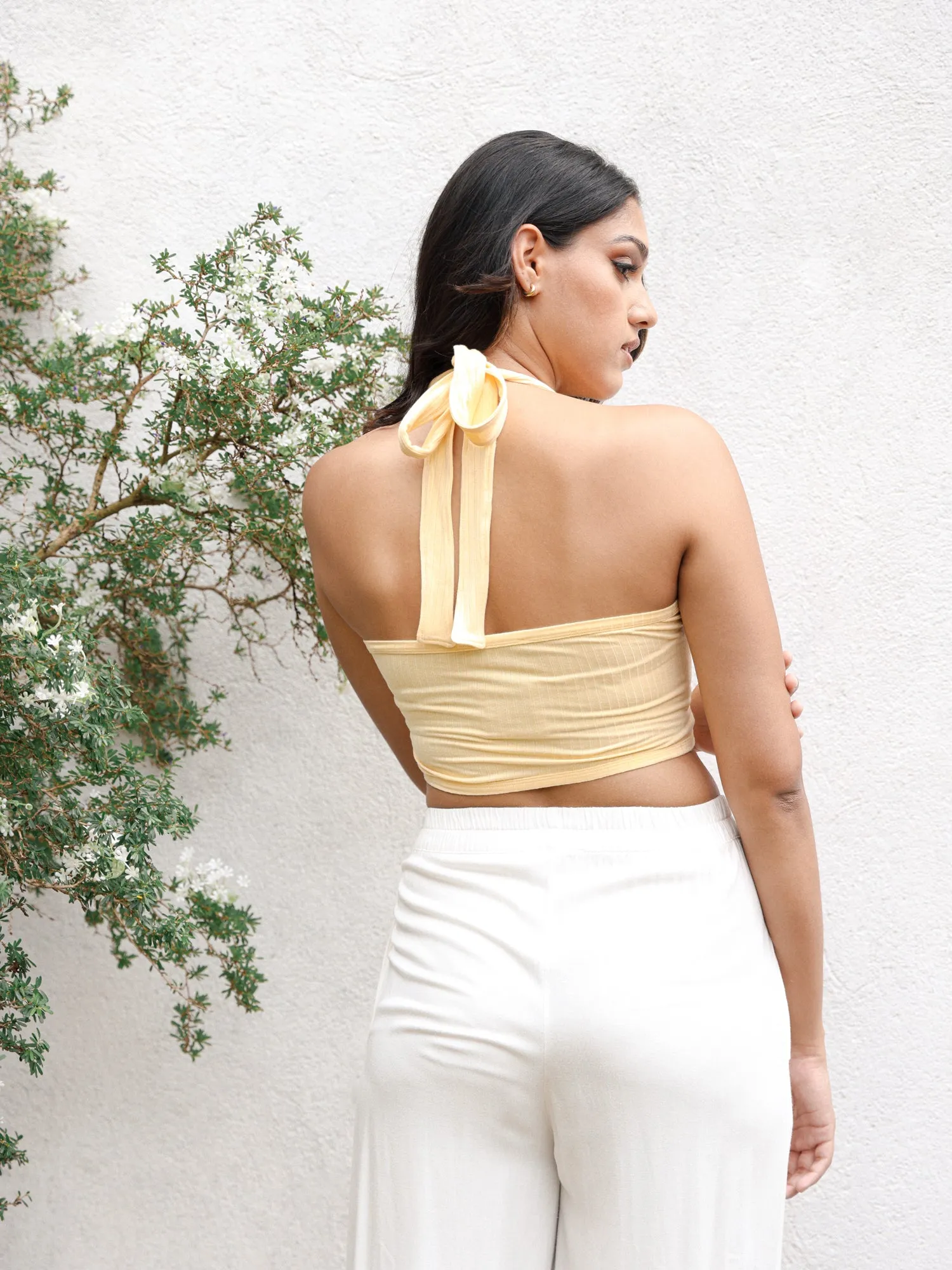 Haulter Neck Back Tie-up Top