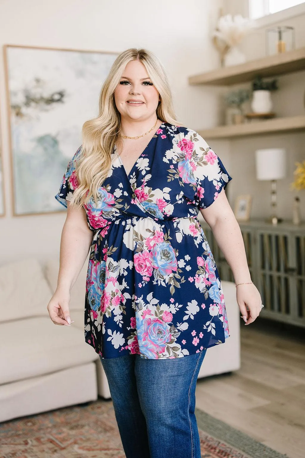 Hazel Blues® |  Hello Hummingbird Floral Top