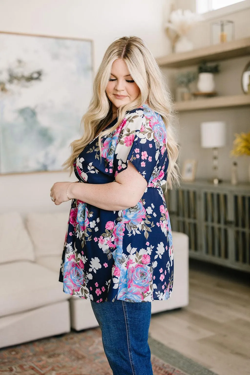 Hazel Blues® |  Hello Hummingbird Floral Top