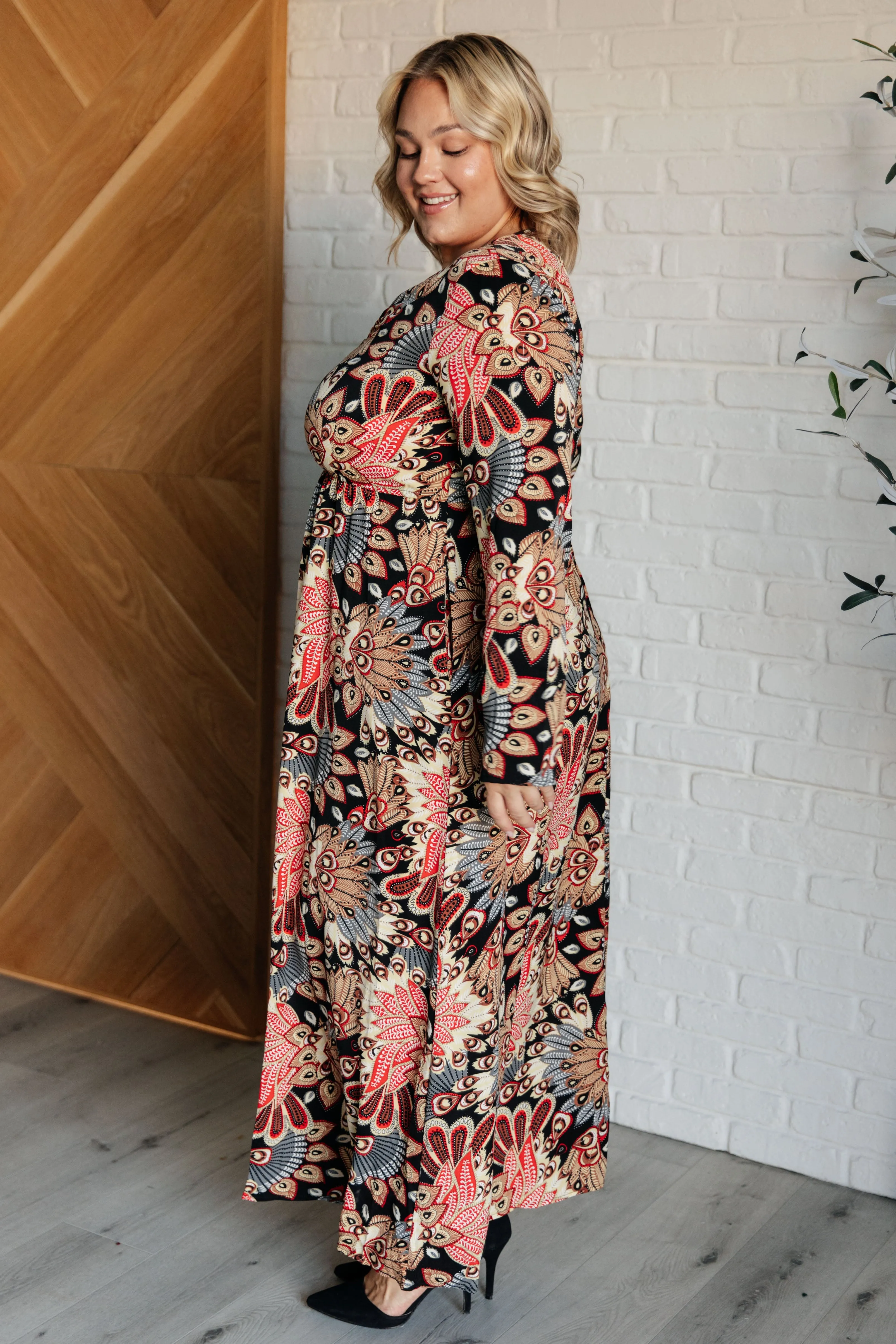 Hazel Blues® |  Send it Over Faux Wrap Maxi Dress