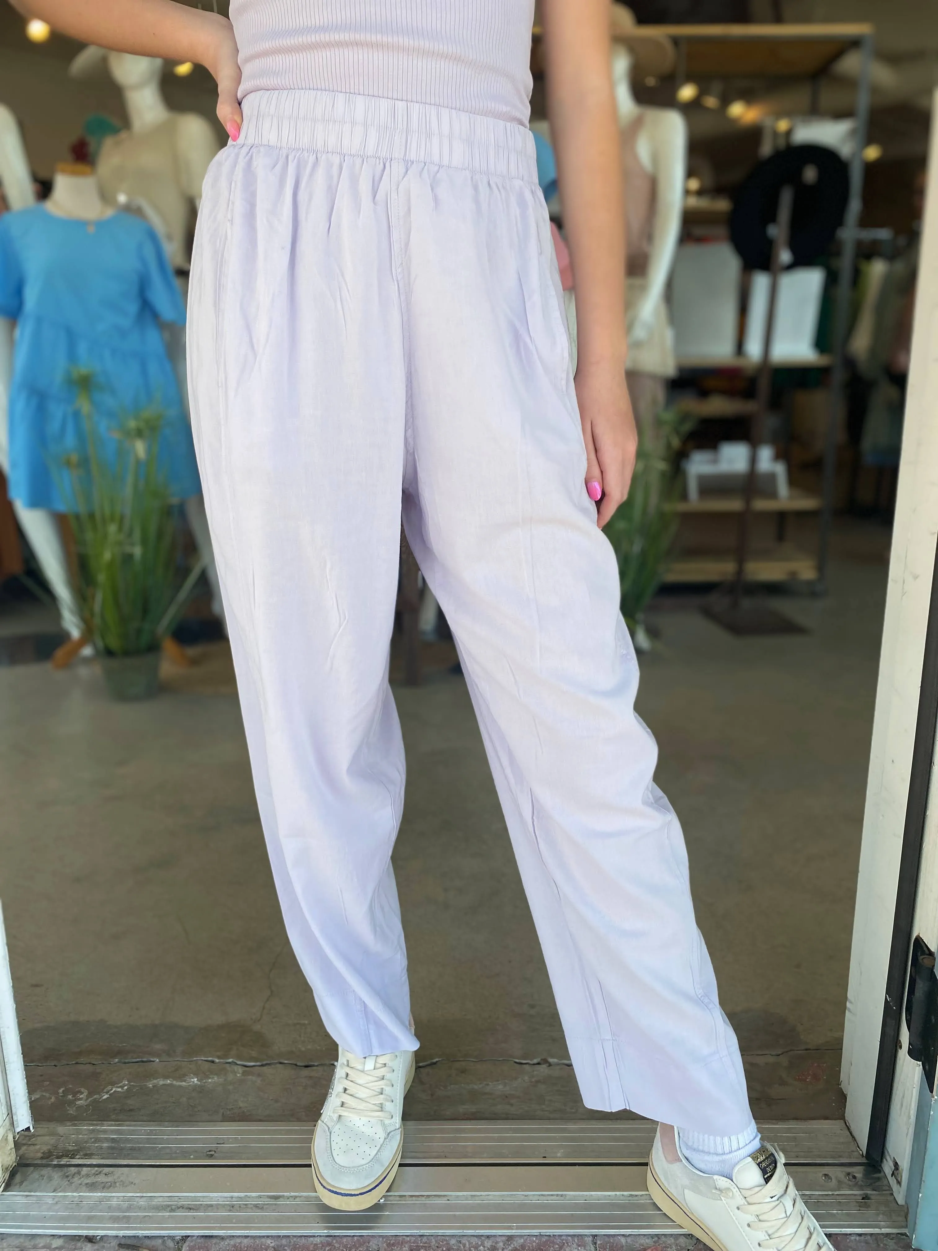 HIGH WAIST WIDE LEG PANTS
