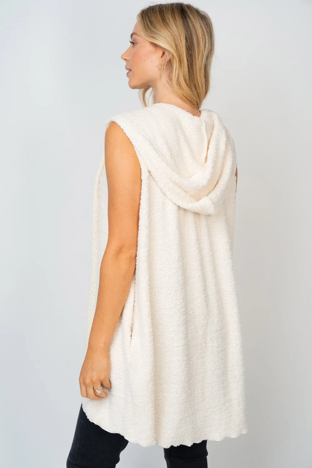 Indie Cozy Soft Hooded Longline Vest w/Pockets (3 colors)