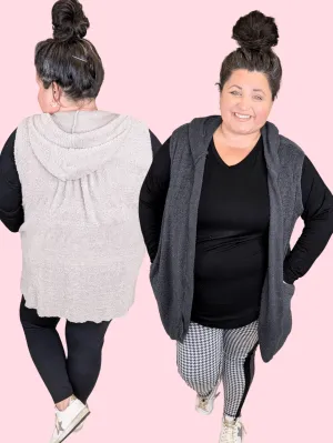Indie Cozy Soft Hooded Longline Vest w/Pockets (3 colors)