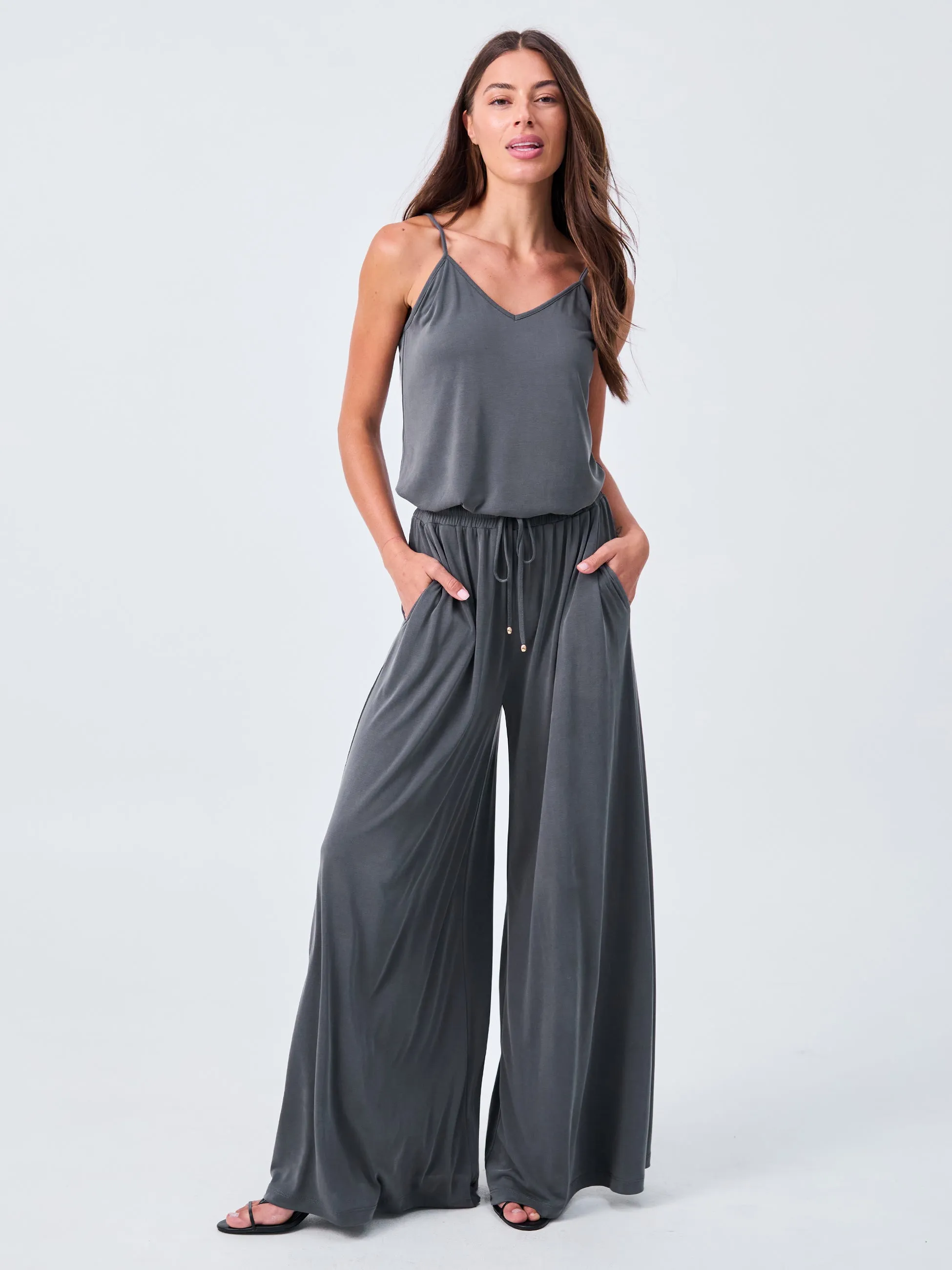 Jade Pallazzo Pant - Storm
