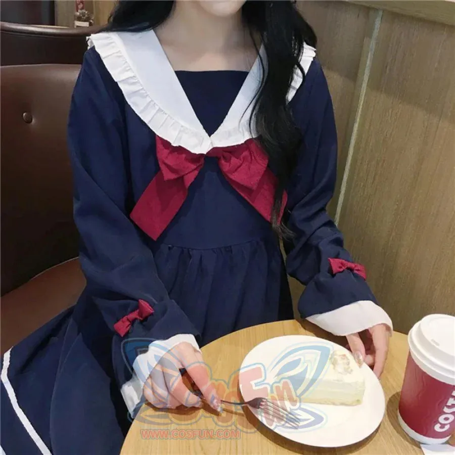 Japanese Frilled Sailor Collar Dress mp006030