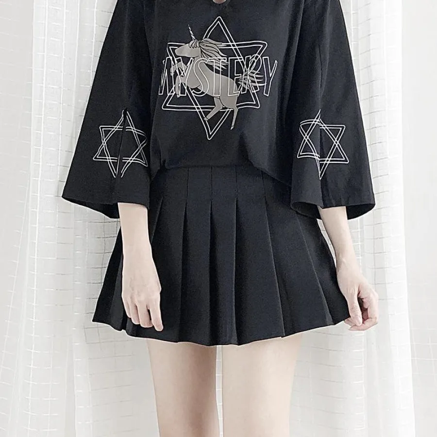 Japanese Solid Pleated College Style Mini Skirt J40230