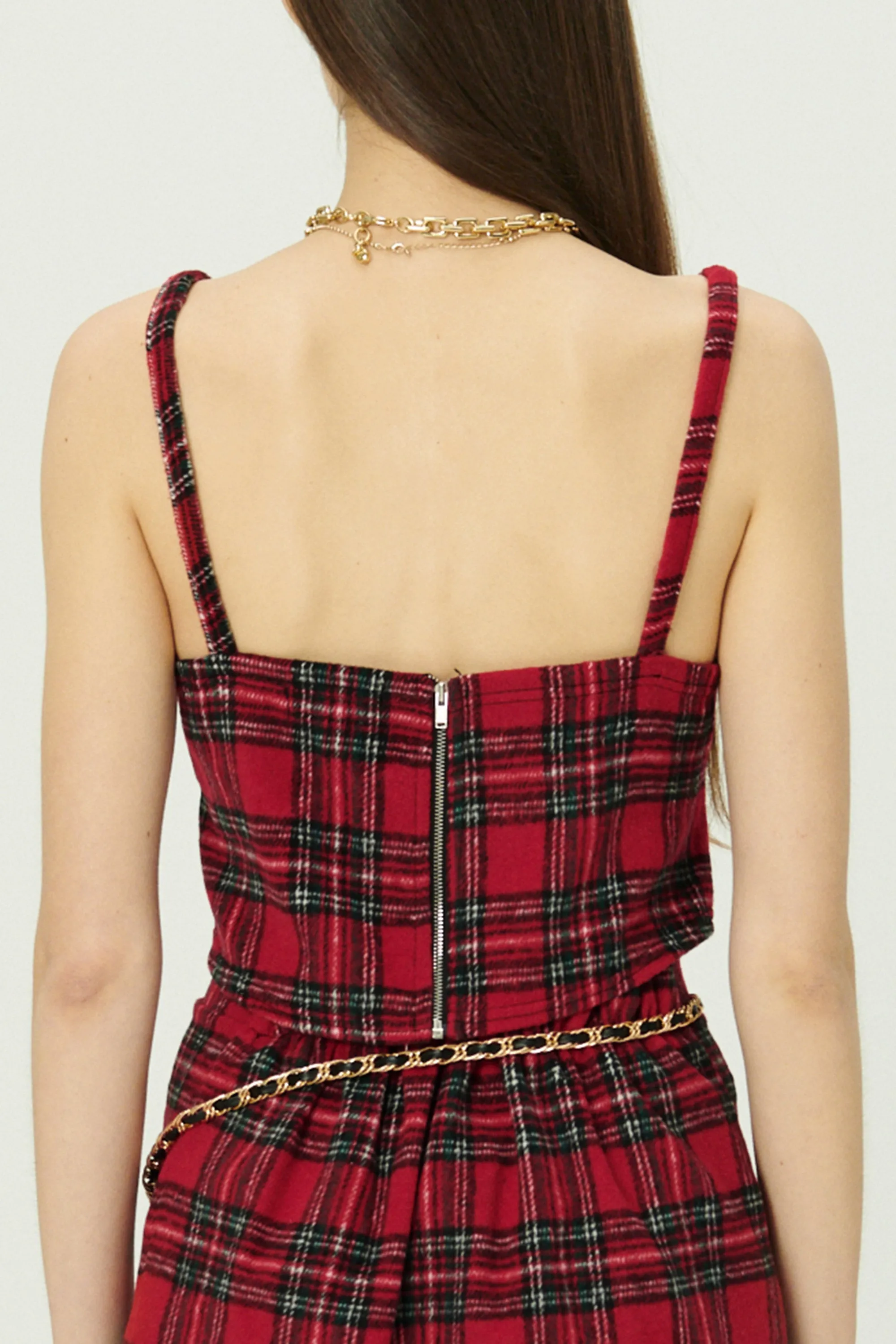 Jasper Sleeveless Cami Top in Plaid