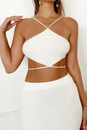 Just In Case White Crop Top