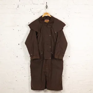 Kakadu Traders Long Wax Jacket - Brown - XL