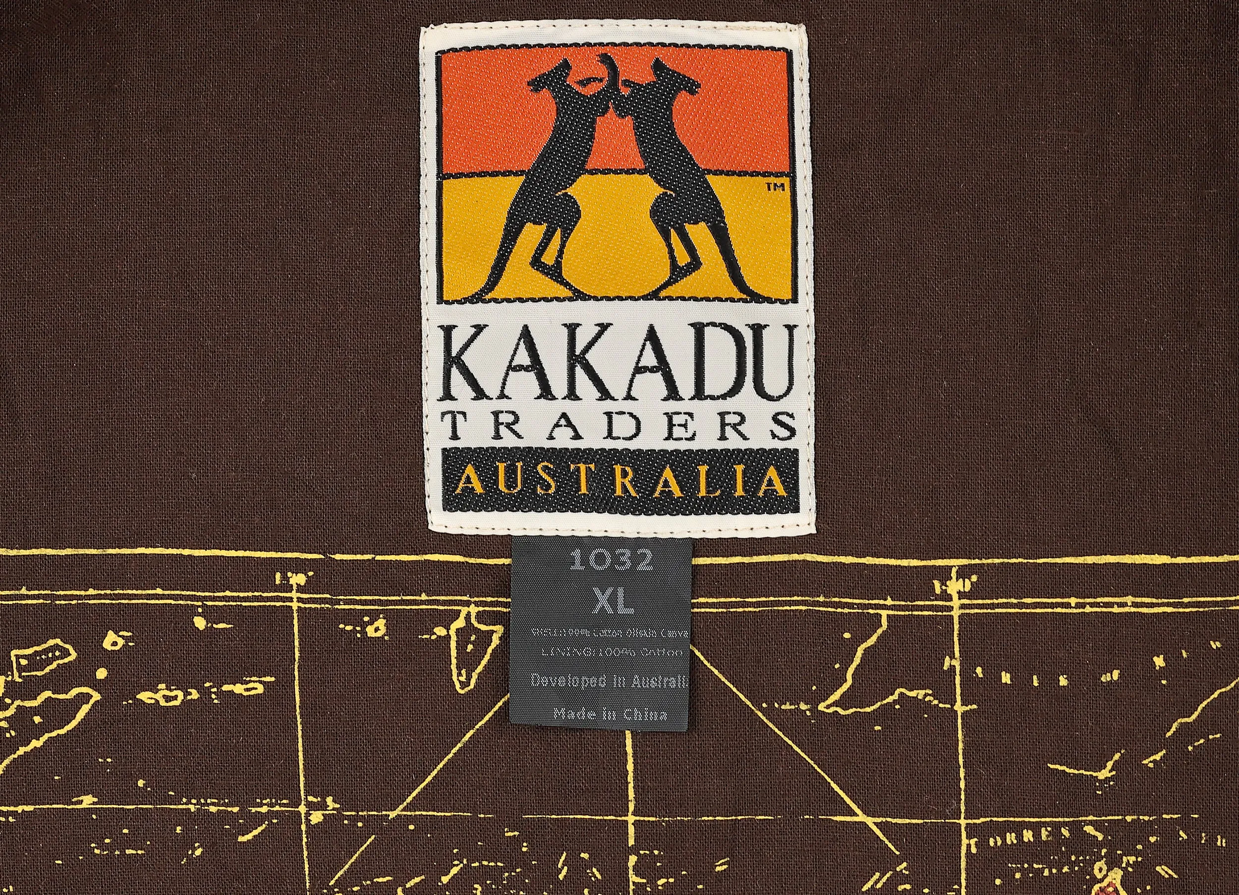 Kakadu Traders Long Wax Jacket - Brown - XL