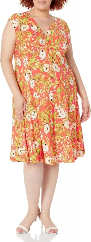 Kasper Women's Plus Size Julie Floral A-Line Dress 10834134