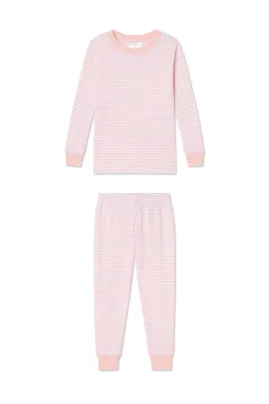 Kids Long-Long Set in English Rose Stripe