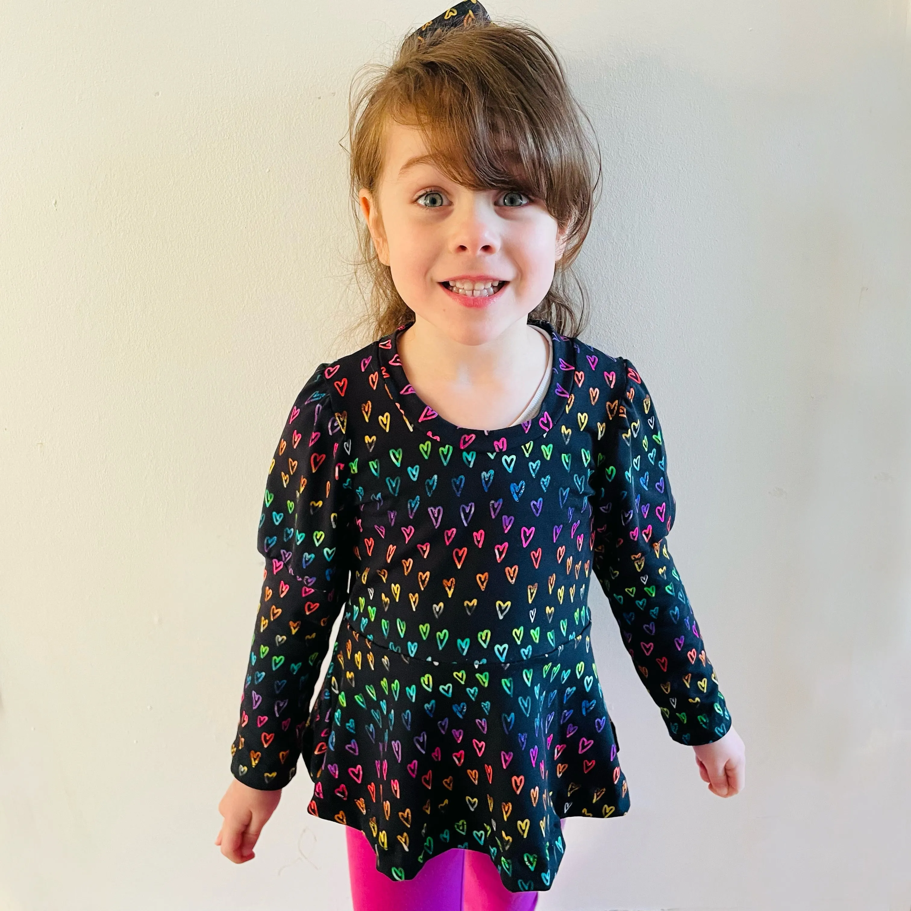 Kids Long Sleeve Peplum Top