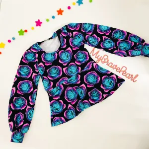 Kids Long Sleeve Peplum Top