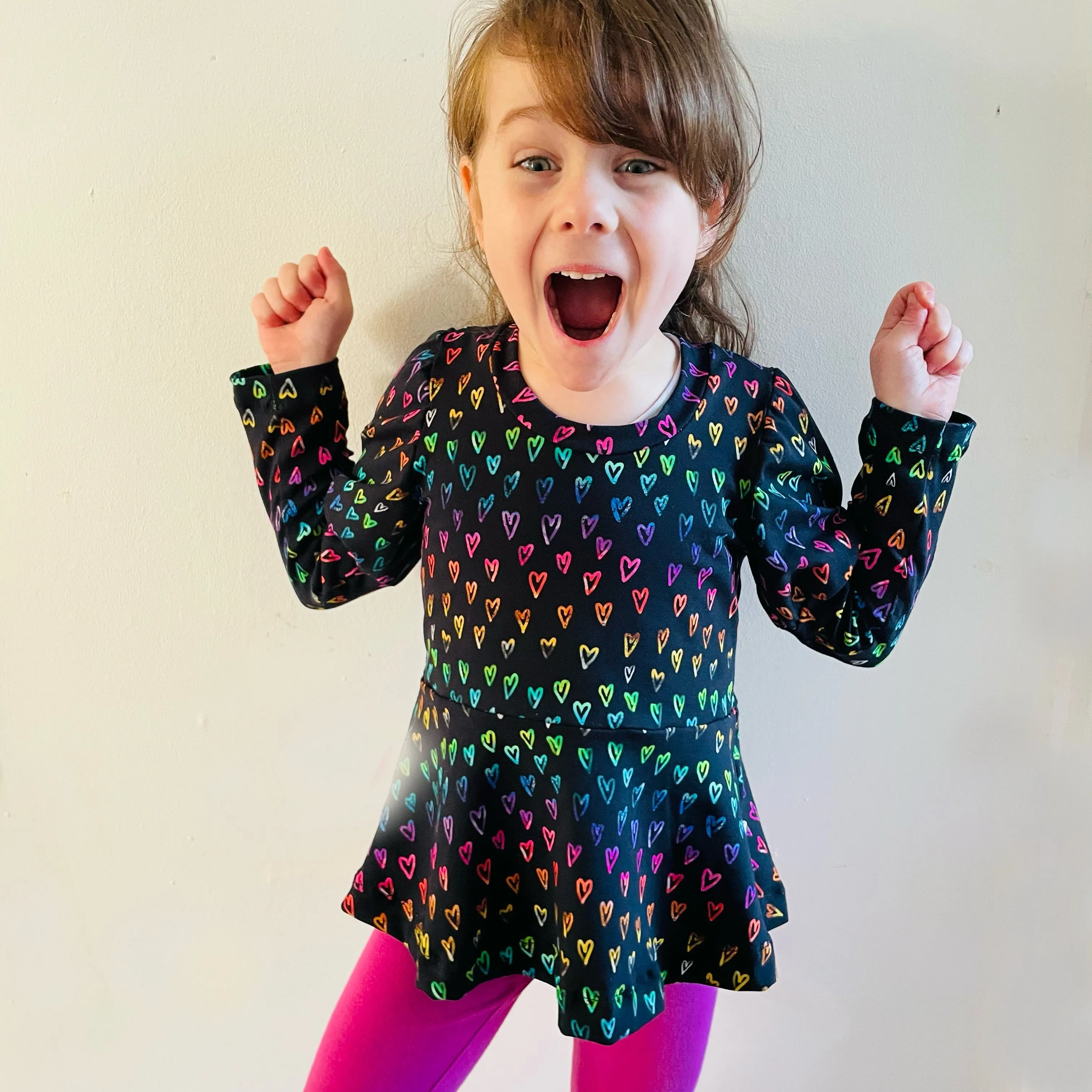 Kids Long Sleeve Peplum Top