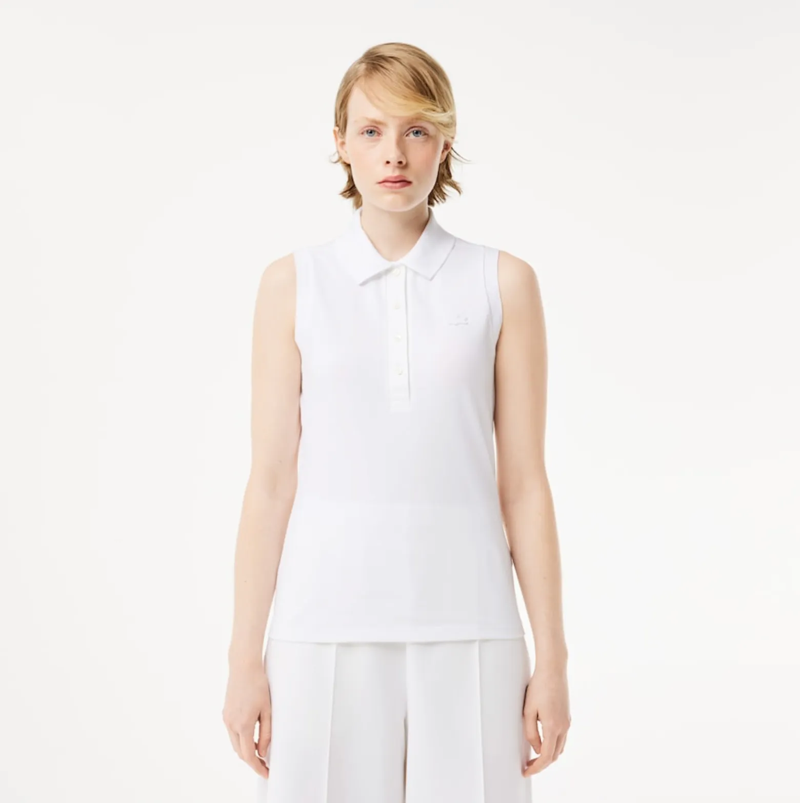 Lacoste Women's L.12.D Slim Fit Sleeveless Polo