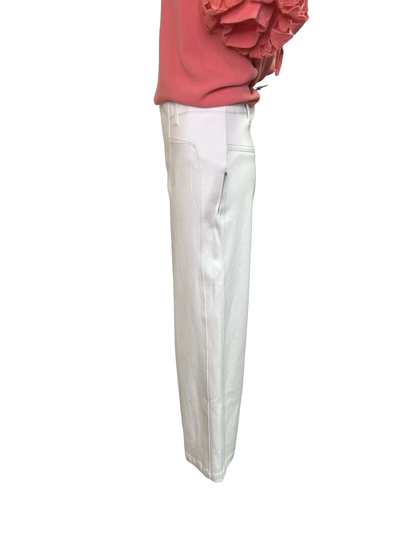 Layton Wide Leg Crop White