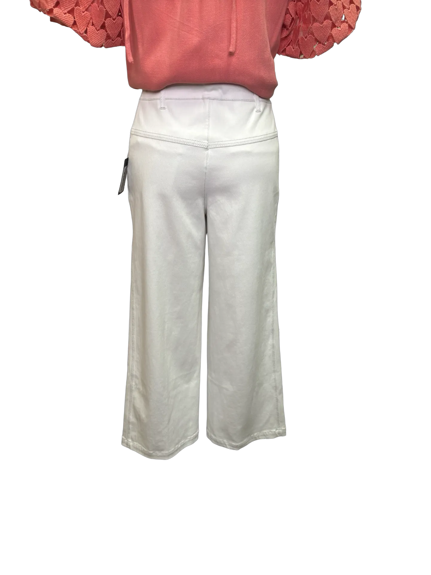 Layton Wide Leg Crop White