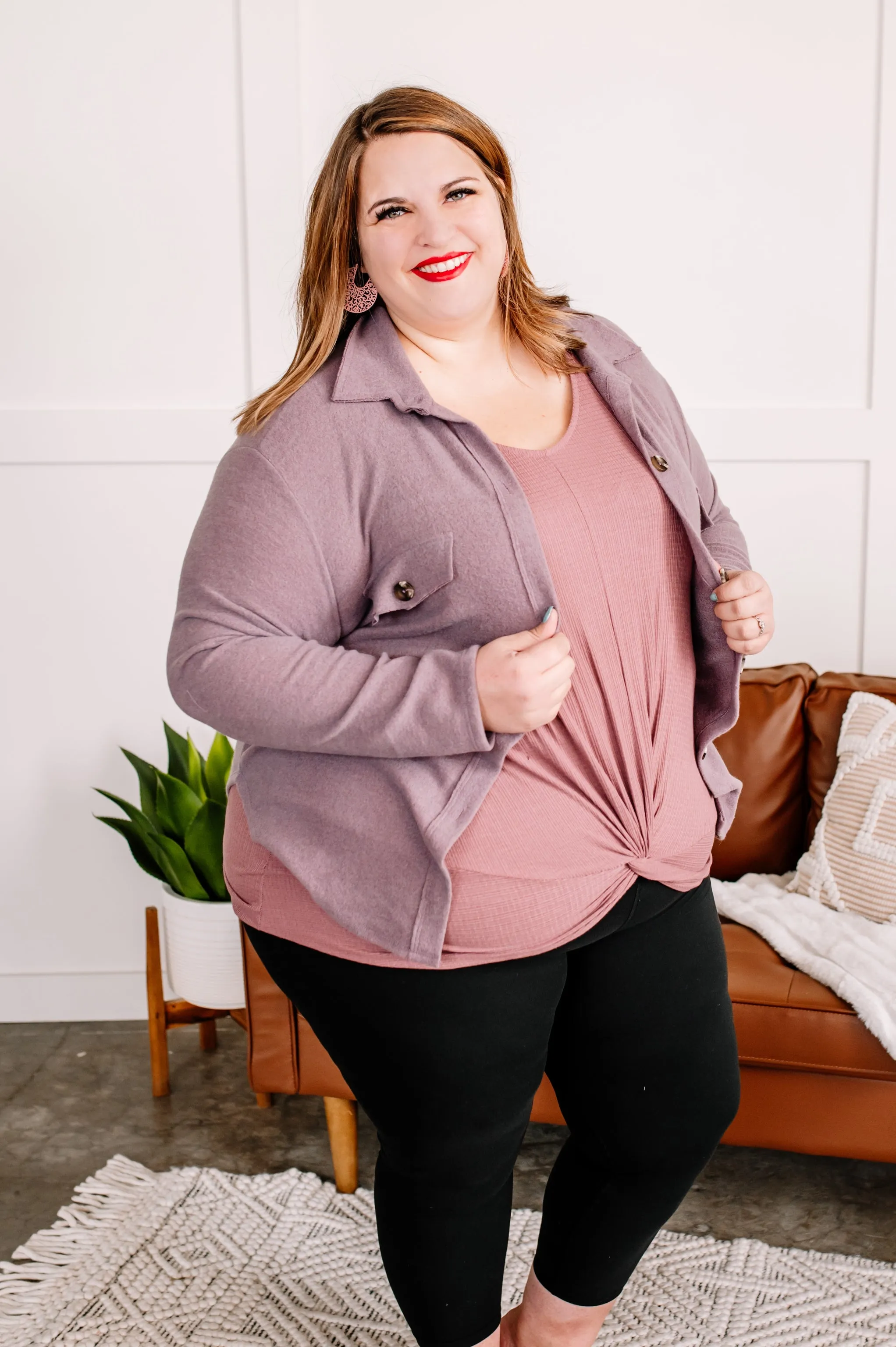 Let's Twist Again Pointelle Sleeveless Top In Mauve