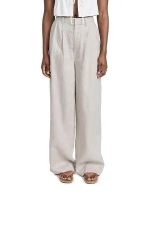 Linen Wide Leg Pants in Mist