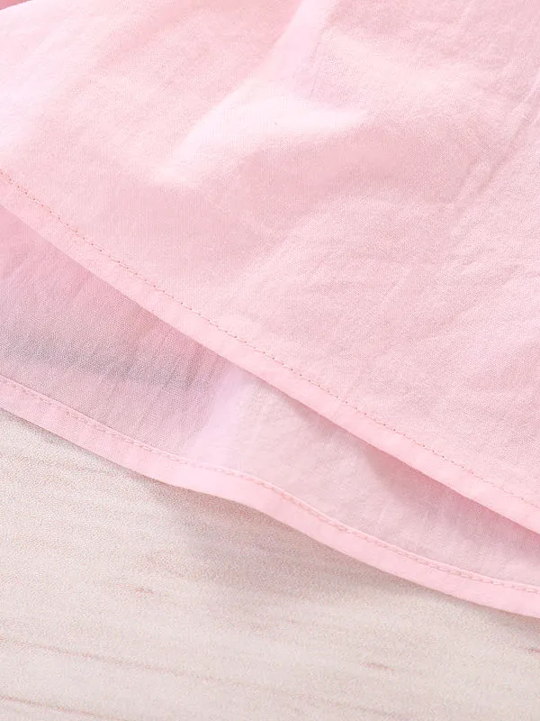 Little Baby Girl Pink Flower Tunic with Blue Shorts
