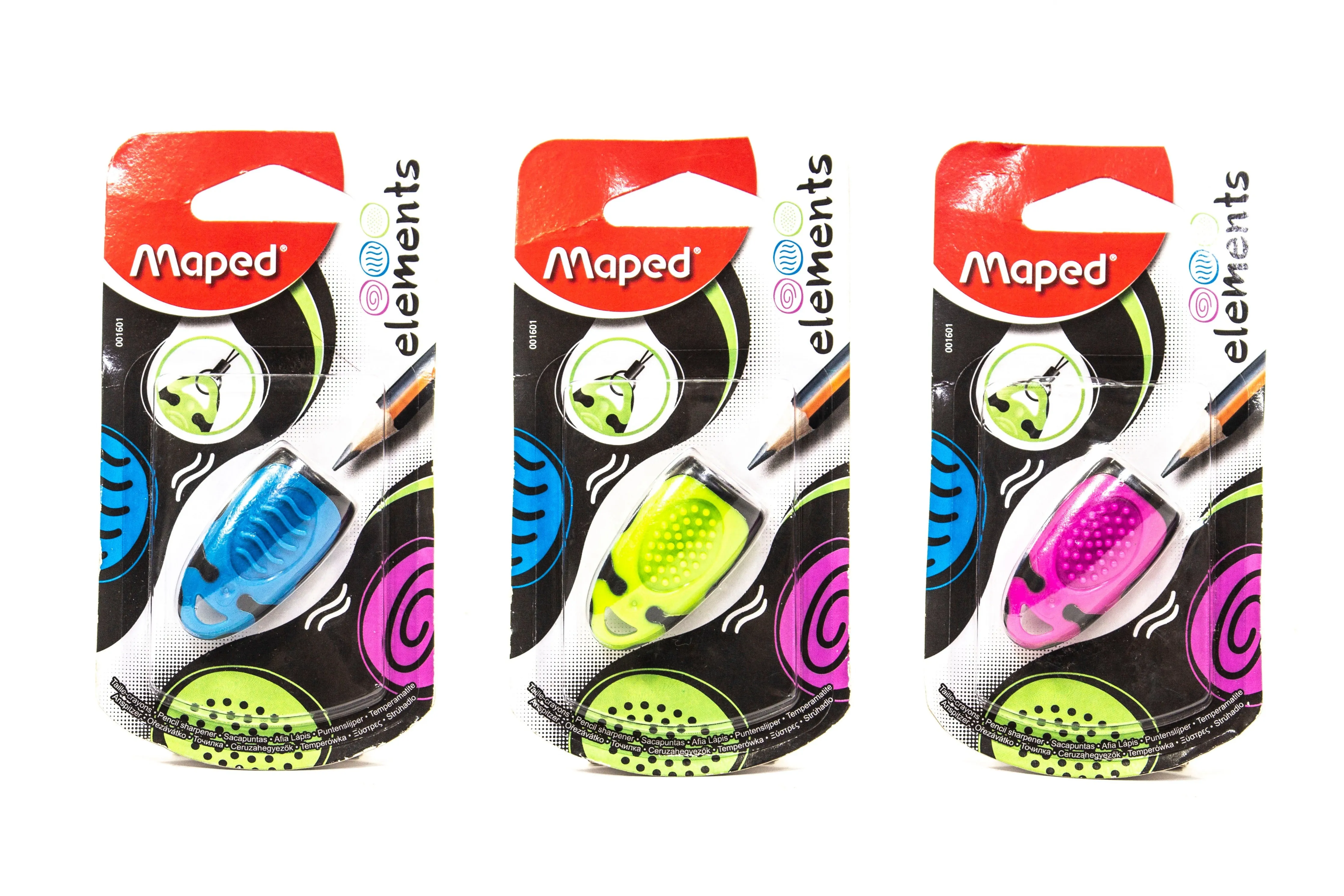 Maped Elements Sharpener 1-Hole | 30PCS (ASSORTED COLOR)