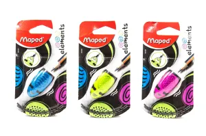 Maped Elements Sharpener 1-Hole | 30PCS (ASSORTED COLOR)