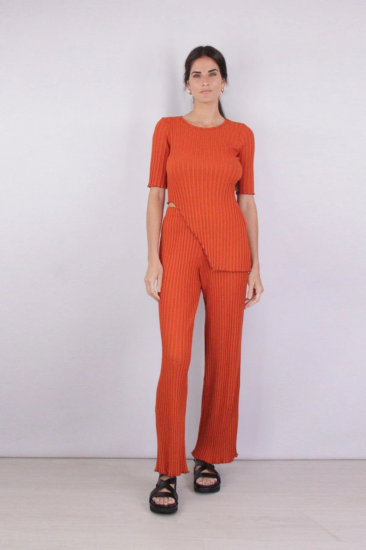 Marek Wide Leg Pant in Caramel