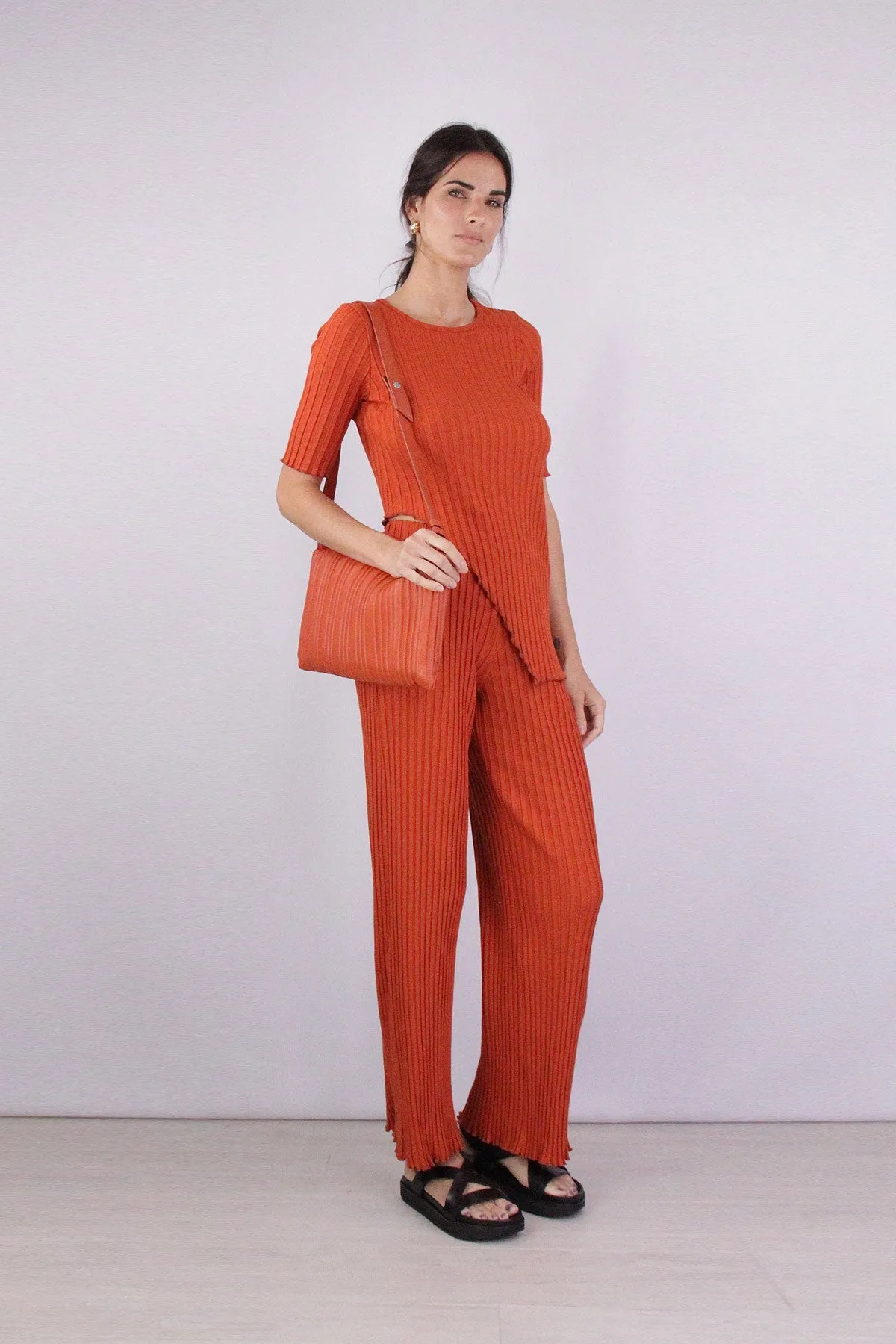 Marek Wide Leg Pant in Caramel