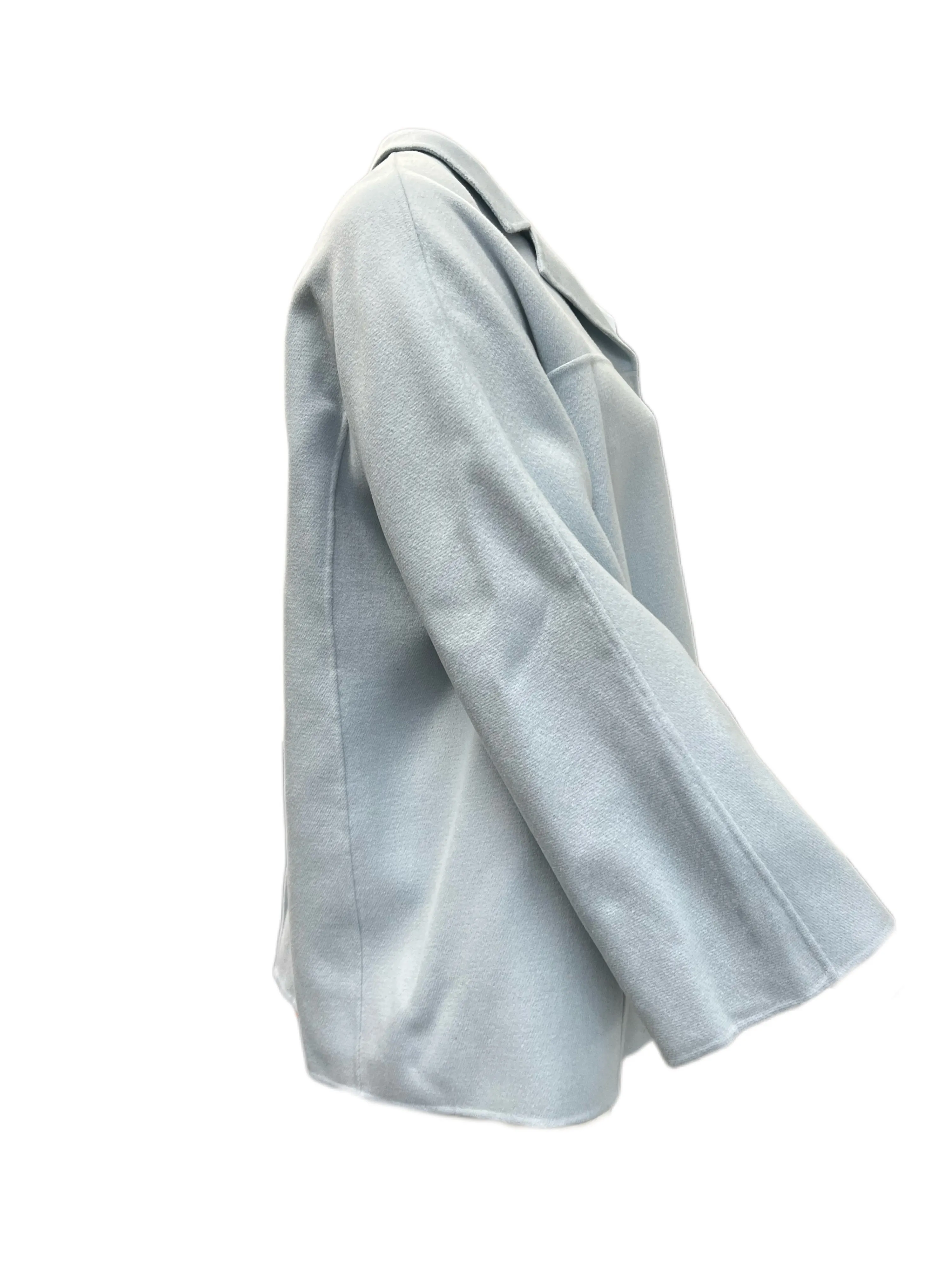 Marina Rinaldi Women's Light Blue Capitolo Wool Blend Coat Size 18W/27 NWT