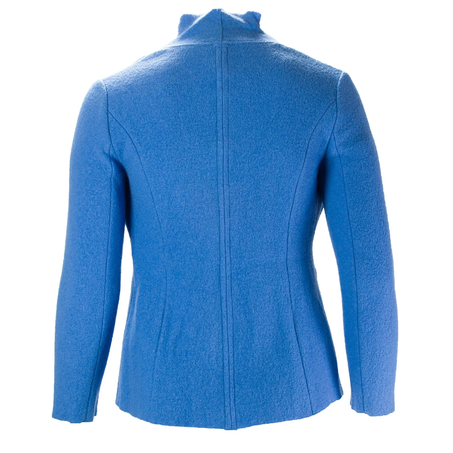 MARINA RINALDI Women's Ski Blue Camilla Wool Jacket 8W / 17 $345 NWT