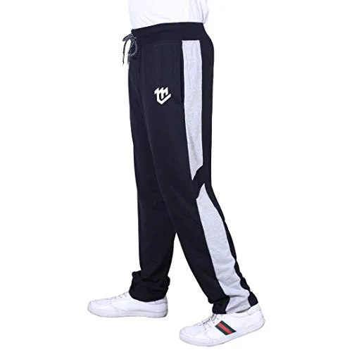 MARK LOUIIS Men's Loose Fit Trackpants (ML-BSL-1101_Black_Medium)
